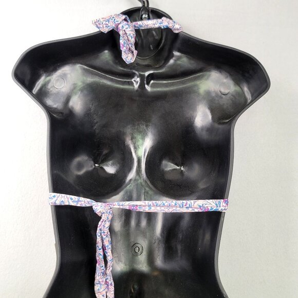 Eberjey Marimar Lennon Halter Bikini Top Floral Multi Medium - Picture 3 of 6